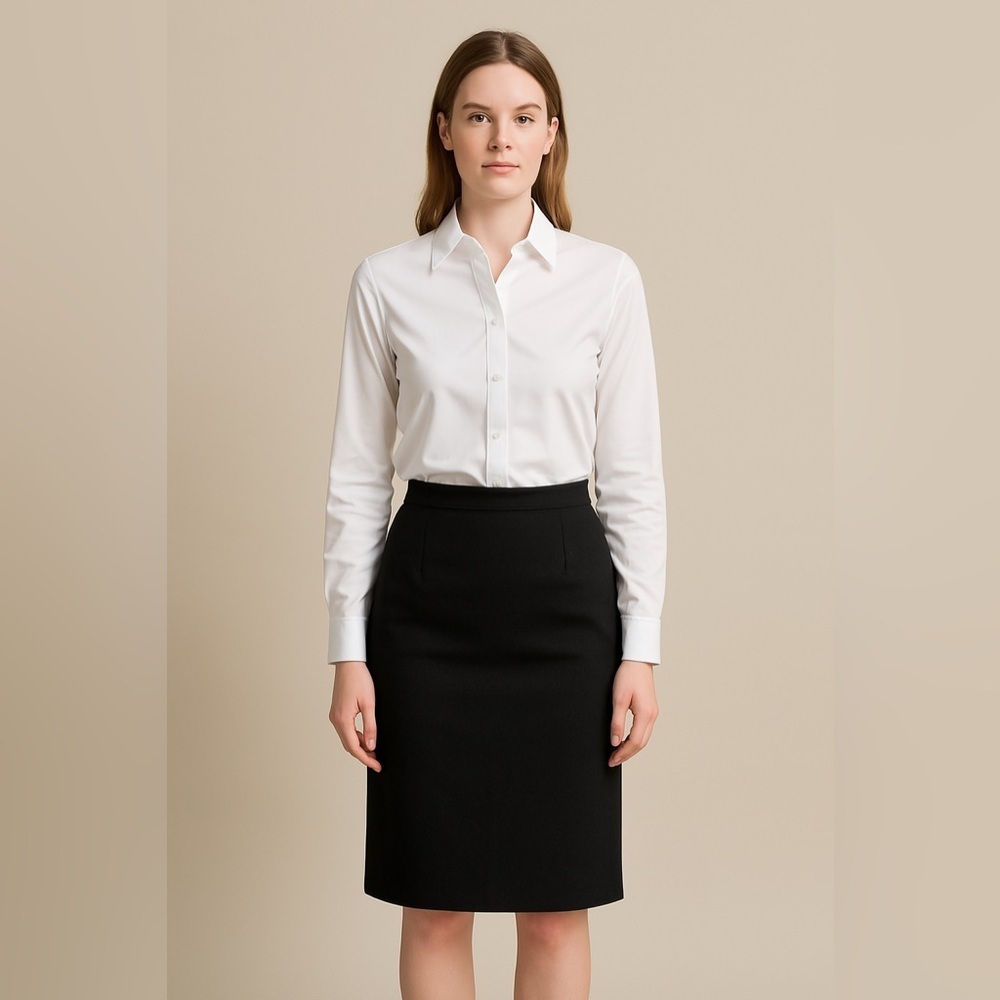 Vintage Y2K BCBGMaxazria Knee Length Pencil Skirt Black 6